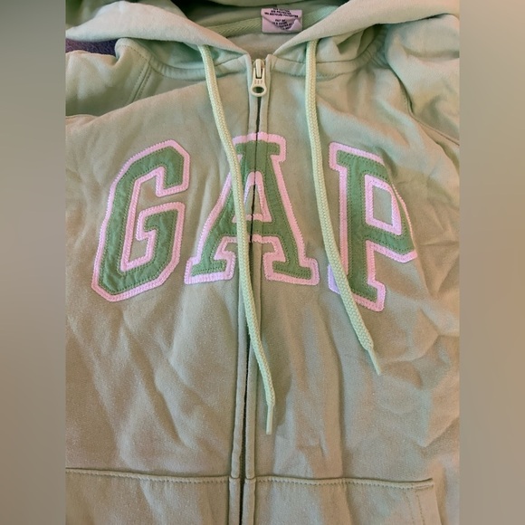 GAP Green Hooded Zip-Up Jacket Sporty Design - Picture 2 of 6